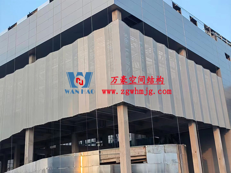 紹興國際會展中心C1區展廳幕墻網格膜項目現場視頻