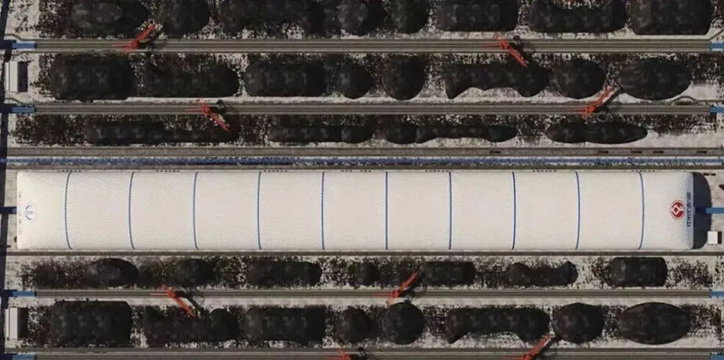 1130米，這個充氣膜有些長