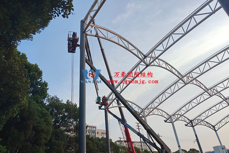 國網(wǎng)江西省電力有限公司培訓(xùn)中心實訓(xùn)基地改造膜結(jié)構(gòu)項目最新施工進度