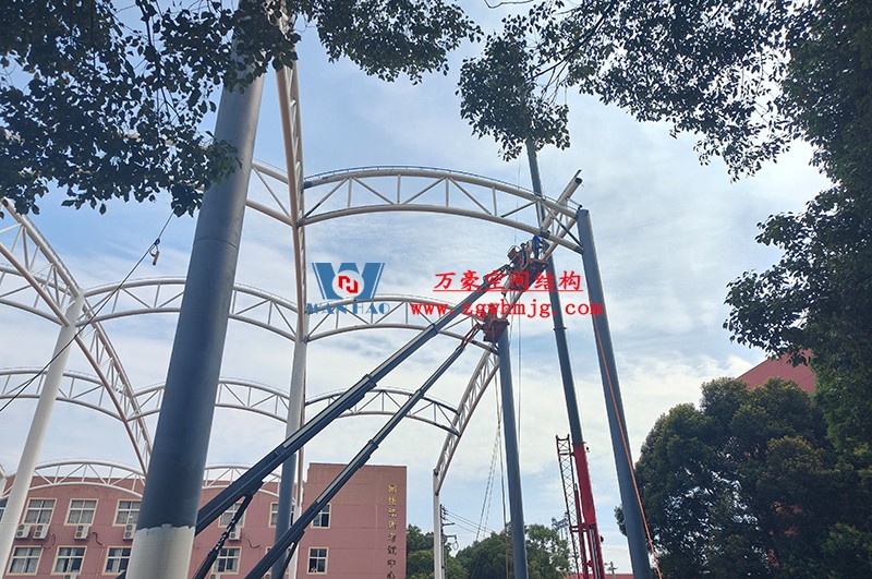 國網(wǎng)江西省電力有限公司培訓(xùn)中心實訓(xùn)基地改造膜結(jié)構(gòu)項目最新施工進度