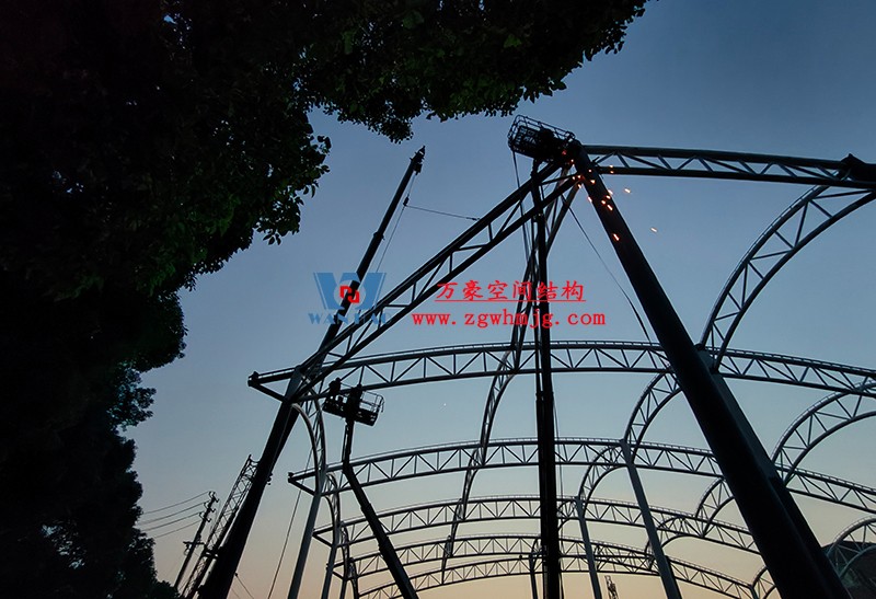 國網(wǎng)江西省電力有限公司培訓(xùn)中心實訓(xùn)基地改造膜結(jié)構(gòu)項目最新施工進度