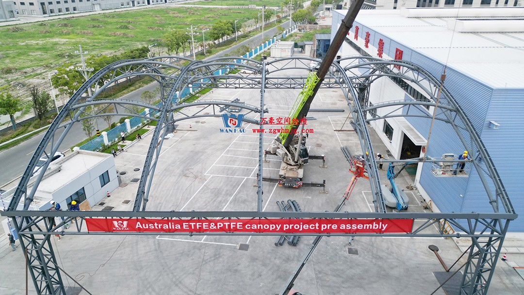 澳大利亞希望島網球中心PTFE膜屋面全面施工