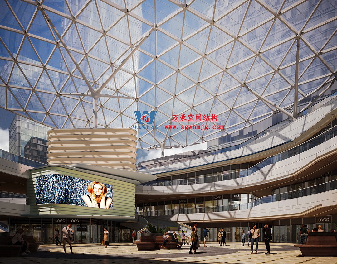 紹興華發金融活力城ETFE膜結構商業天幕項目接近尾聲 紹興華發金融活力城ETFE膜結構商業天幕項目接近尾聲