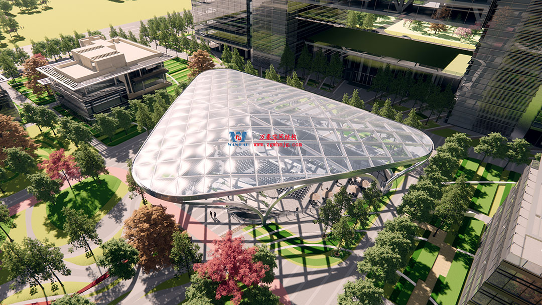 ETFE氣枕膜與雙曲面空間網殼結構結合是什么樣？一起來一睹真容