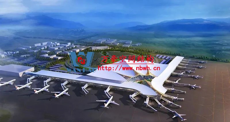 拉薩貢嘎機(jī)場10000噸鋼結(jié)構(gòu)封頂