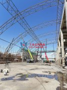 內(nèi)蒙能源長城五礦選煤廠鋼骨架膜棚建設項目進入膜結構安裝階段