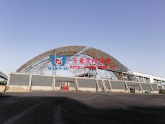 內(nèi)蒙能源長城五礦選煤廠鋼骨架膜棚建設項目膜結構安裝中
